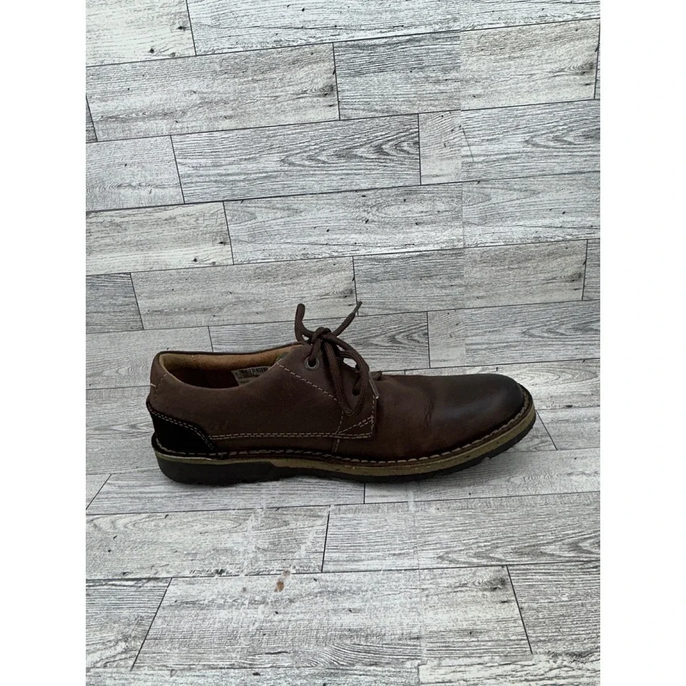 Clarks Edgewick Plain Men Dark Brown Leather Oxford Shoes Size‎ US 8M Ortholite